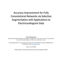 Accuracy Improvement for Fully Convolutional Networks via Selective
  Augmentation with Applications to Electrocardiogram Data