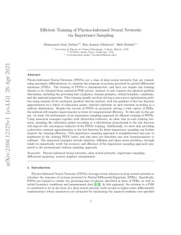 Efficient training of physics-informed neural networks via importance
  sampling