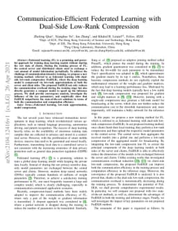 Communication-Efficient Federated Learning with Dual-Side Low-Rank
  Compression