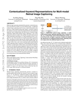 Contextualized Keyword Representations for Multi-modal Retinal Image
  Captioning