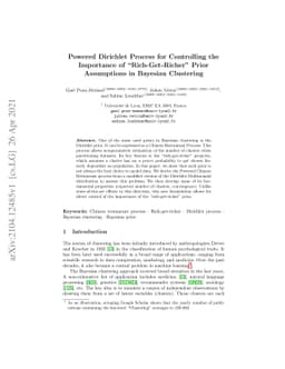 Powered Dirichlet Process for Controlling the Importance of
  "Rich-Get-Richer" Prior Assumptions in Bayesian Clustering