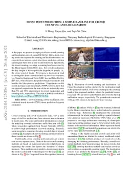 Dense Point Prediction: A Simple Baseline for Crowd Counting and
  Localization