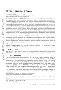 COVID-19 Modeling: A Review