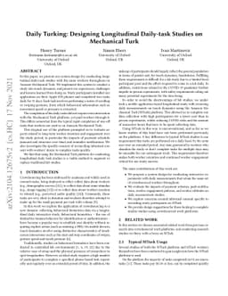 Daily Turking: Designing Longitudinal Daily-task Studies on Mechanical
  Turk