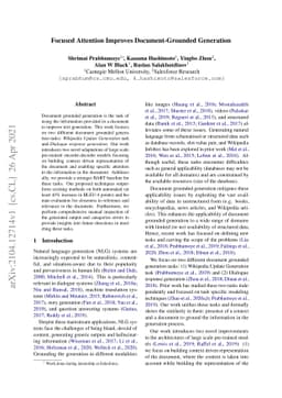 Focused Attention Improves Document-Grounded Generation