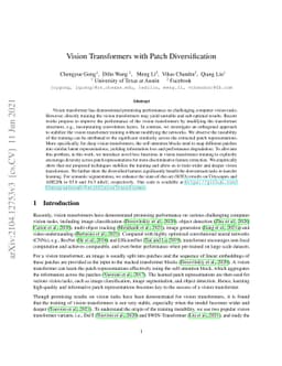 Vision Transformers with Patch Diversification