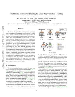 Multimodal Contrastive Training for Visual Representation Learning