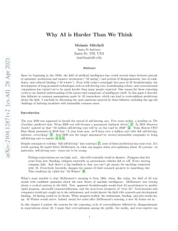 Why AI is Harder Than We Think