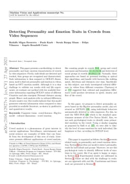 Detecting Personality and Emotion Traits in Crowds from Video Sequences