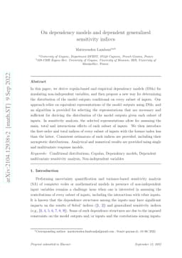 On dependency models and dependent generalized sensitivity indices