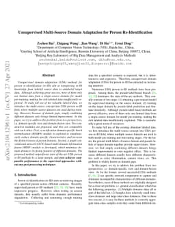 Unsupervised Multi-Source Domain Adaptation for Person Re-Identification