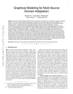 Graphical Modeling for Multi-Source Domain Adaptation