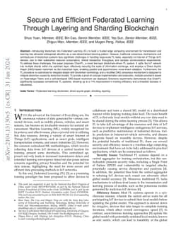 Secure and Efficient Federated Learning Through Layering and Sharding
  Blockchain