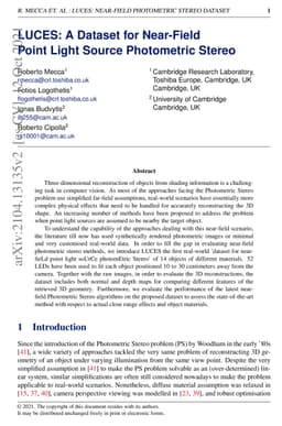 LUCES: A Dataset for Near-Field Point Light Source Photometric Stereo