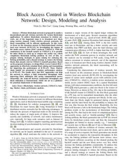 Block Access Control in Wireless Blockchain Network: Design, Modeling
  and Analysis