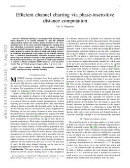 Efficient channel charting via phase-insensitive distance computation