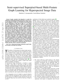 Semi-supervised Superpixel-based Multi-Feature Graph Learning for
  Hyperspectral Image Data