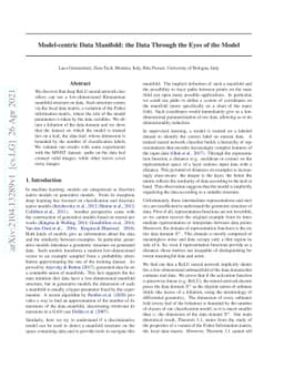 Model-centric Data Manifold: the Data Through the Eyes of the Model