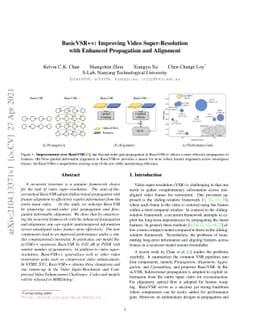 BasicVSR++: Improving Video Super-Resolution with Enhanced Propagation
  and Alignment