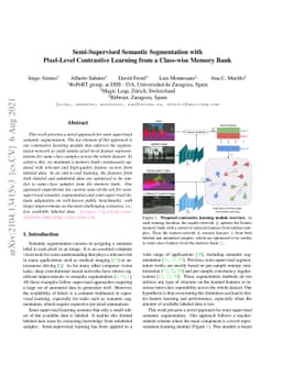 Semi-Supervised Semantic Segmentation with Pixel-Level Contrastive
  Learning from a Class-wise Memory Bank