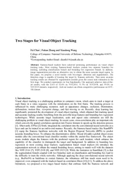 Two stages for visual object tracking