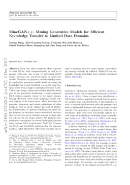 MineGAN++: Mining Generative Models for Efficient Knowledge Transfer to
  Limited Data Domains