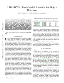 LGA-RCNN: Loss-Guided Attention for Object Detection