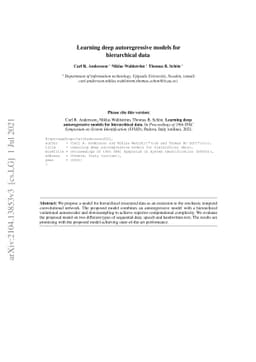 Learning deep autoregressive models for hierarchical data
