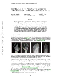 Deep Learning for Rheumatoid Arthritis: Joint Detection and Damage
  Scoring in X-rays