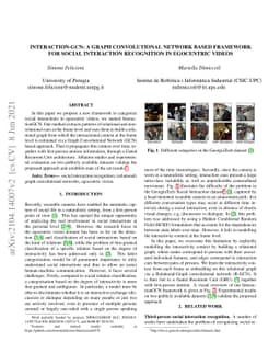 Interaction-GCN: A Graph Convolutional Network based framework for
  social interaction recognition in egocentric videos