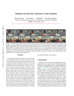 Pushing it out of the Way: Interactive Visual Navigation