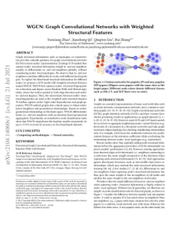 WGCN: Graph Convolutional Networks with Weighted Structural Features