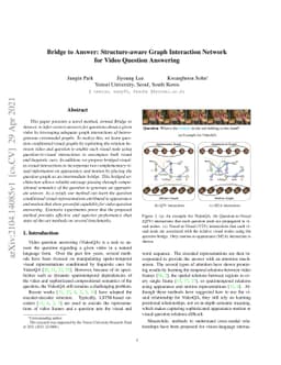 Bridge to Answer: Structure-aware Graph Interaction Network for Video
  Question Answering