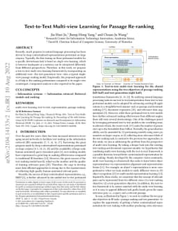Text-to-Text Multi-view Learning for Passage Re-ranking