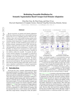 Rethinking Ensemble-Distillation for Semantic Segmentation Based
  Unsupervised Domain Adaptation