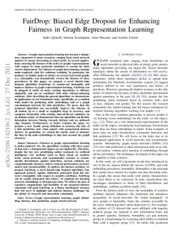 FairDrop: Biased Edge Dropout for Enhancing Fairness in Graph
  Representation Learning