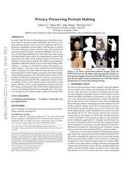 Privacy-Preserving Portrait Matting