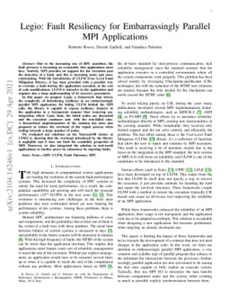 Legio: Fault Resiliency for Embarrassingly Parallel MPI Applications