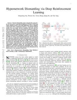 Hypernetwork Dismantling via Deep Reinforcement Learning