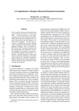 A Comprehensive Attempt to Research Statement Generation