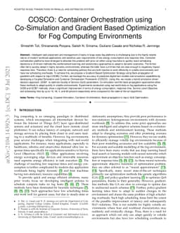 COSCO: Container Orchestration using Co-Simulation and Gradient Based
  Optimization for Fog Computing Environments