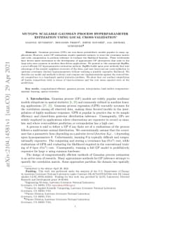 MuyGPs: Scalable Gaussian Process Hyperparameter Estimation Using Local
  Cross-Validation