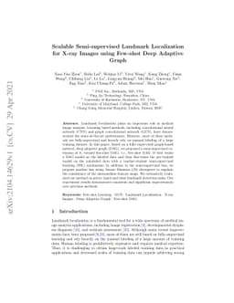 Scalable Semi-supervised Landmark Localization for X-ray Images using
  Few-shot Deep Adaptive Graph