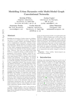 Modelling Urban Dynamics with Multi-Modal Graph Convolutional Networks
