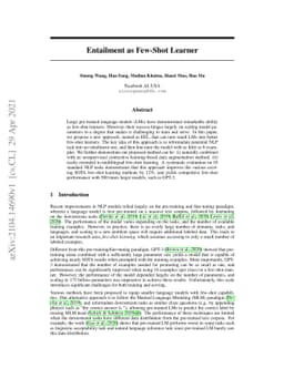 Entailment as Few-Shot Learner