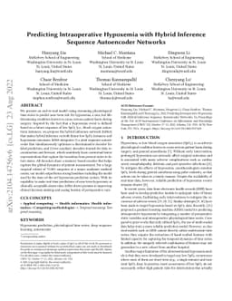 Predicting Intraoperative Hypoxemia with Hybrid Inference Sequence
  Autoencoder Networks