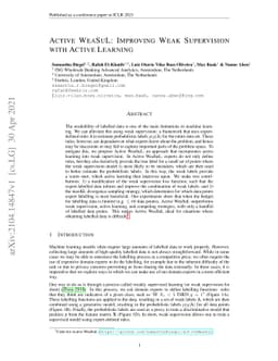 Active WeaSuL: Improving Weak Supervision with Active Learning