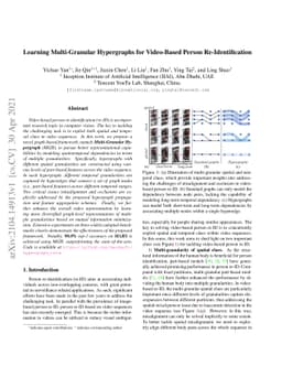Learning Multi-Granular Hypergraphs for Video-Based Person
  Re-Identification