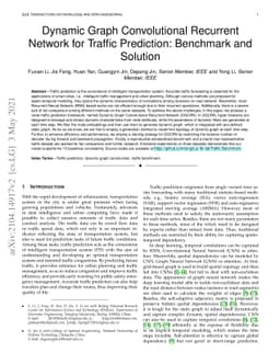 Dynamic Graph Convolutional Recurrent Network for Traffic Prediction:
  Benchmark and Solution