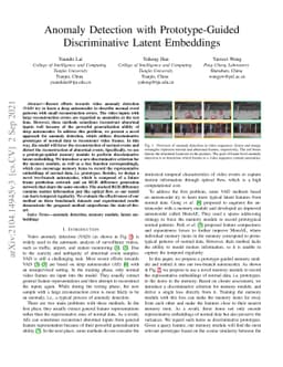 Anomaly Detection with Prototype-Guided Discriminative Latent Embeddings